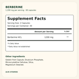 Verified Berberine Supplement Facts and complete other ingredients