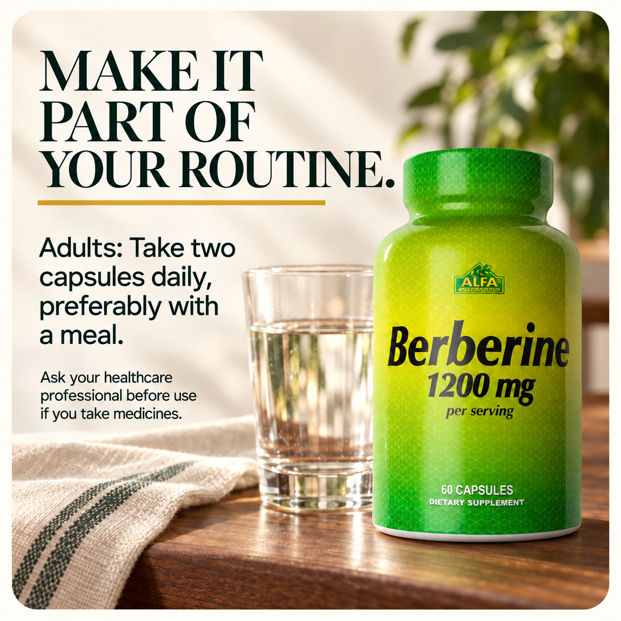 Adult directions: two capsules daily, preferably with a meal