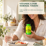 Beta Carotene vitamin A support for normal vision in an everyday routine.