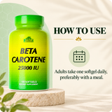 Beta Carotene directions: adults take one softgel daily, preferably with a meal.
