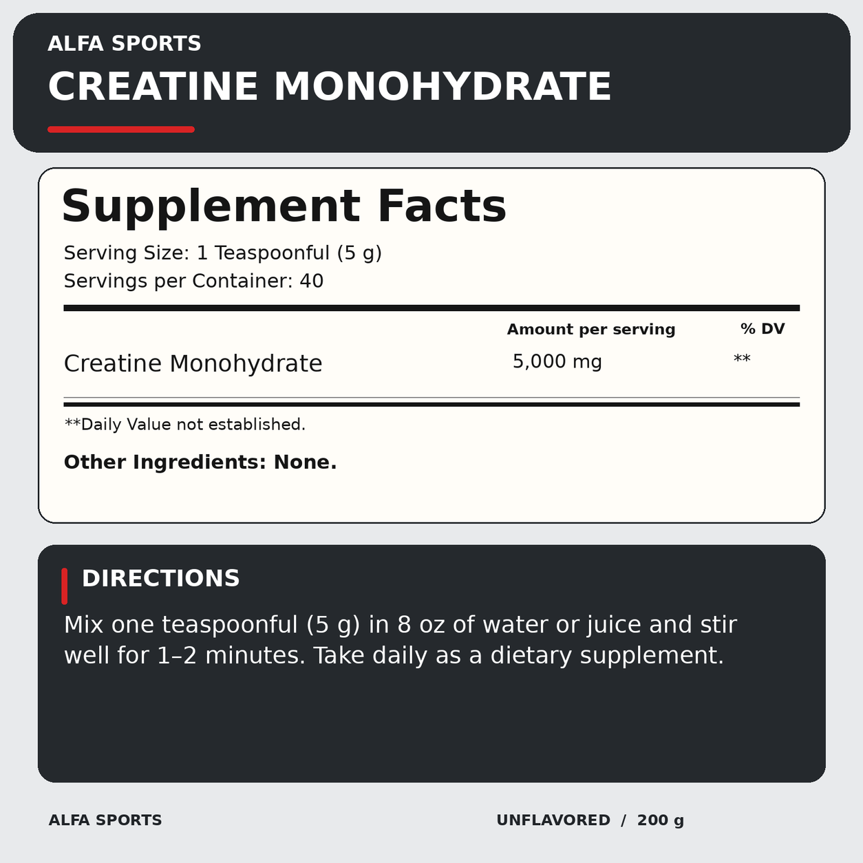 Creatine Monohydrate — facts