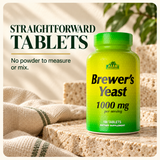 Brewer’s Yeast bottle in a warm stone setting.