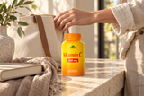Vitamin C 100 tablets bottle in a natural everyday setting
