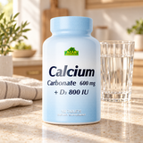 Calcium Carbonate 600 mg + Vitamin D - 100 tablets