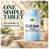 Calcium Citrate tablet format, without powder to mix.