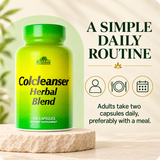 Colcleanser suggested use: adults take two capsules daily, preferably with a meal.