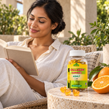 Alfa Vitamins Collagen Gummies, natural orange flavor — lifestyle.