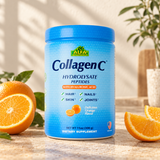 CollagenC Hydrolysate Peptides with Hyaluronic Acid - Orange Flavor - 11 oz