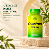 Colostrum 500 mg — existing 60-capsule product overview.