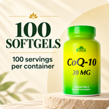 Alfa Vitamins CoQ-10 30 mg, 100 softgels and 100 servings