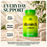 Vitamin D3 support for bones, muscles and immune function