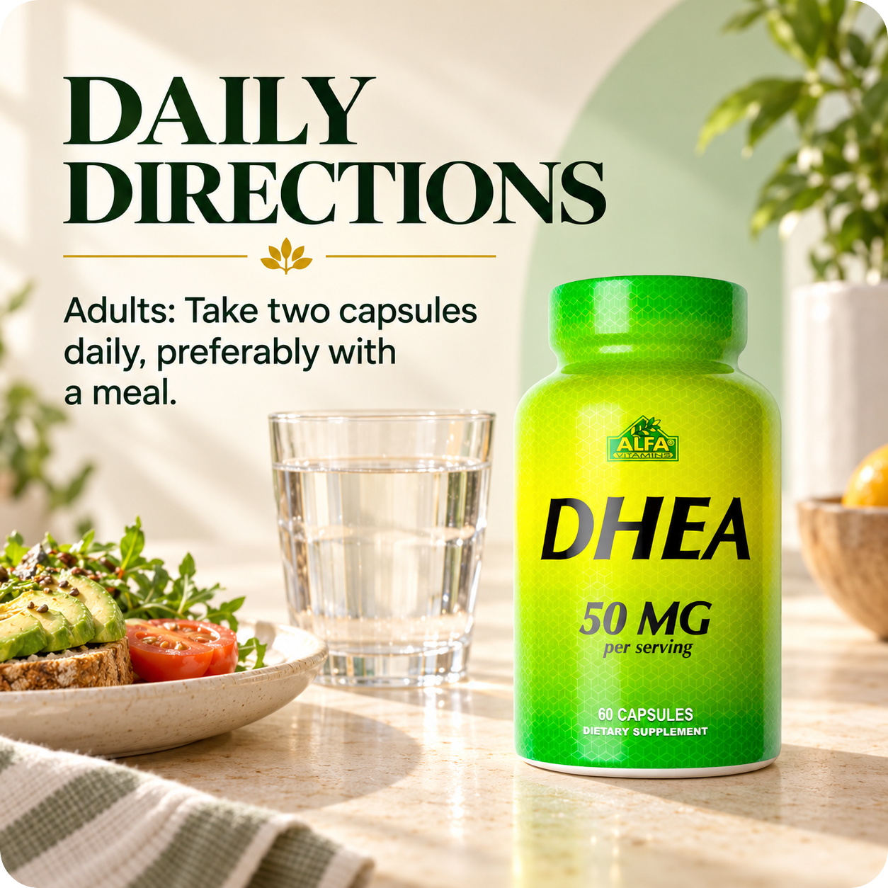 DHEA verified directions and routine information.