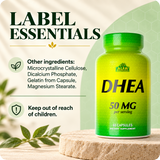 DHEA verified label essentials and cautions.