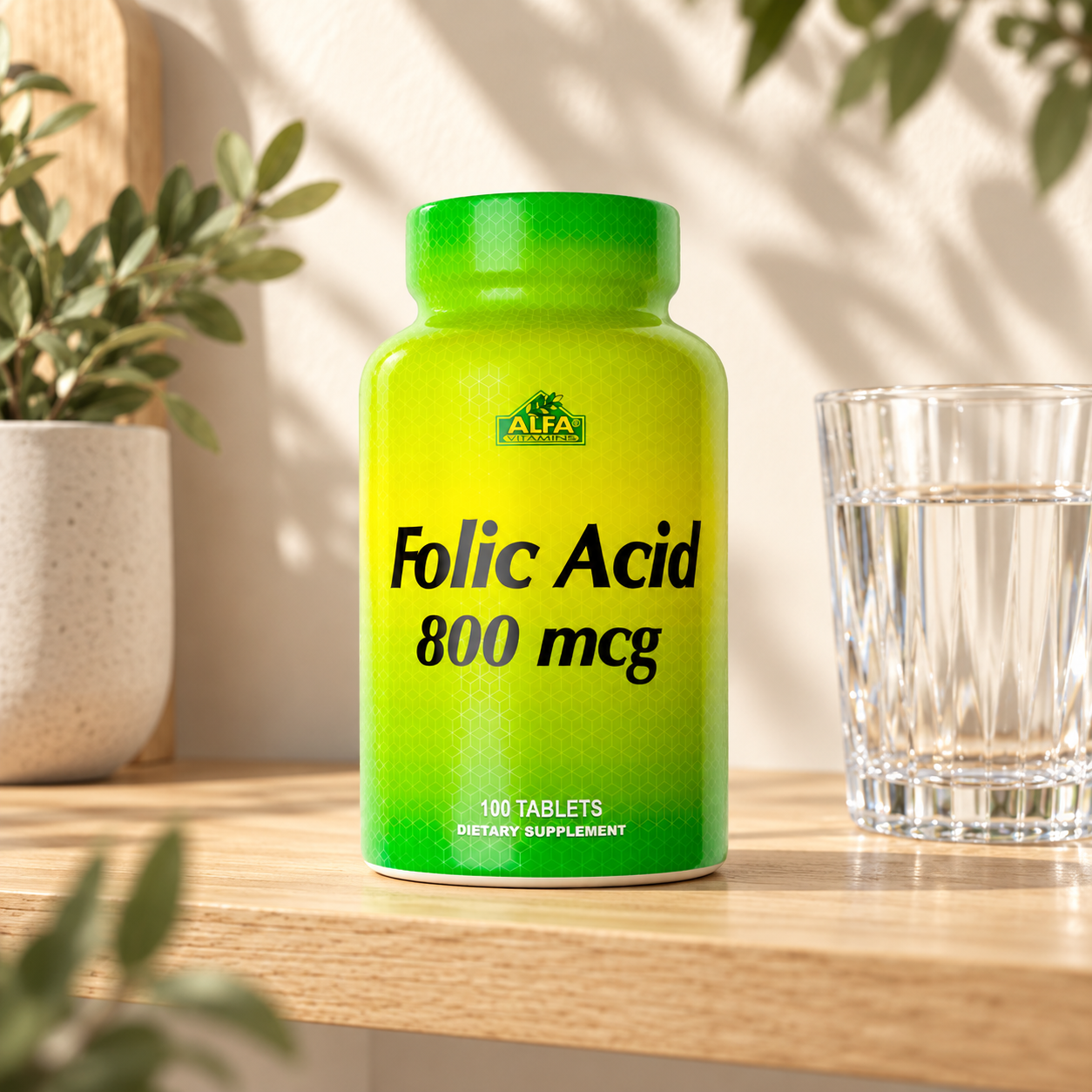Folic Acid 800 mcg - 100 tablets