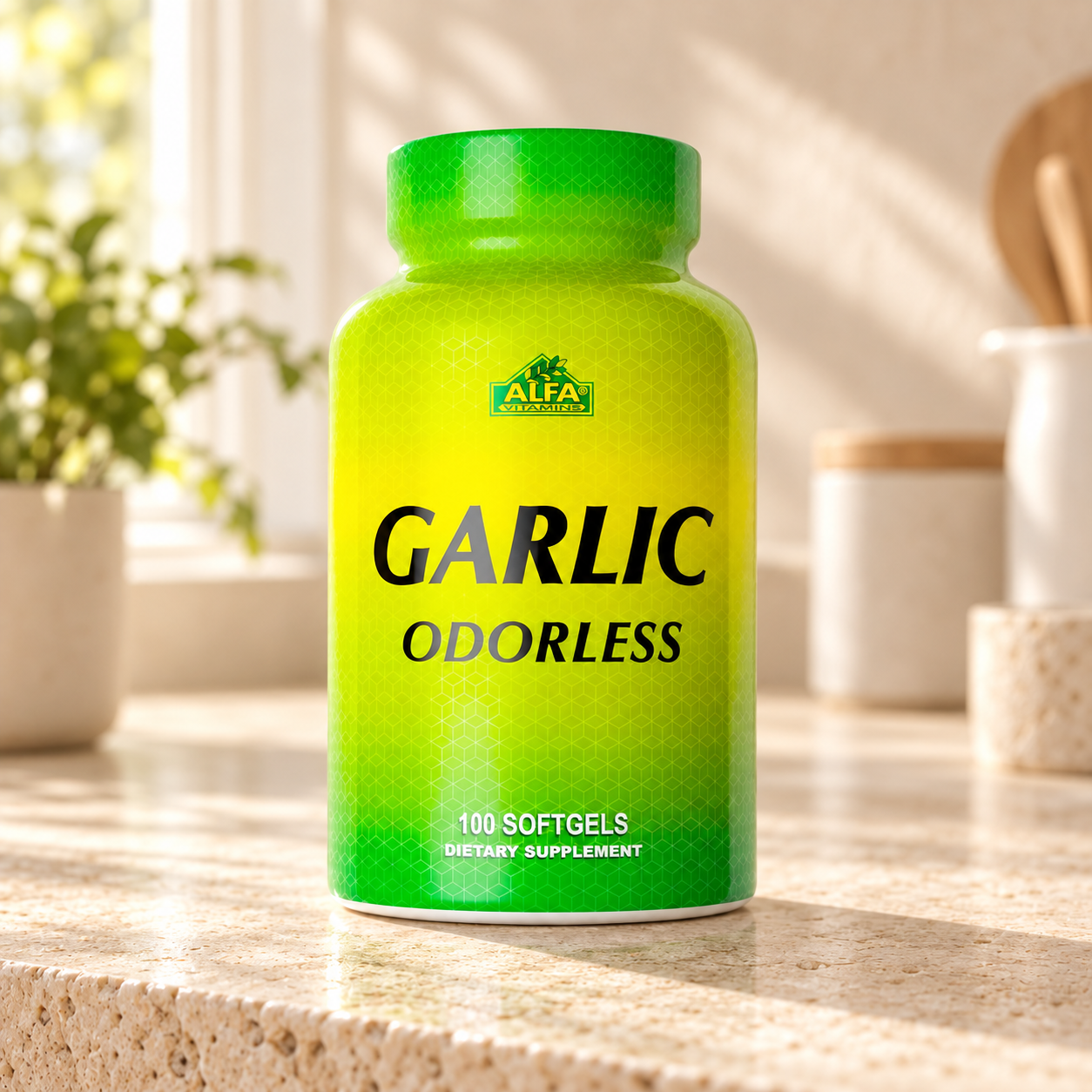 Garlic Odorless 2,000 mg Equivalent per Serving - 100 Softgels