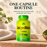 Ginkgo Biloba directions — one capsule daily, preferably with a meal
