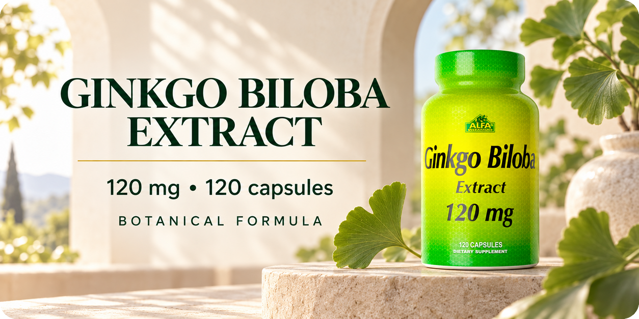 Alfa Vitamins Ginkgo Biloba Extract 120 mg, 120 capsules