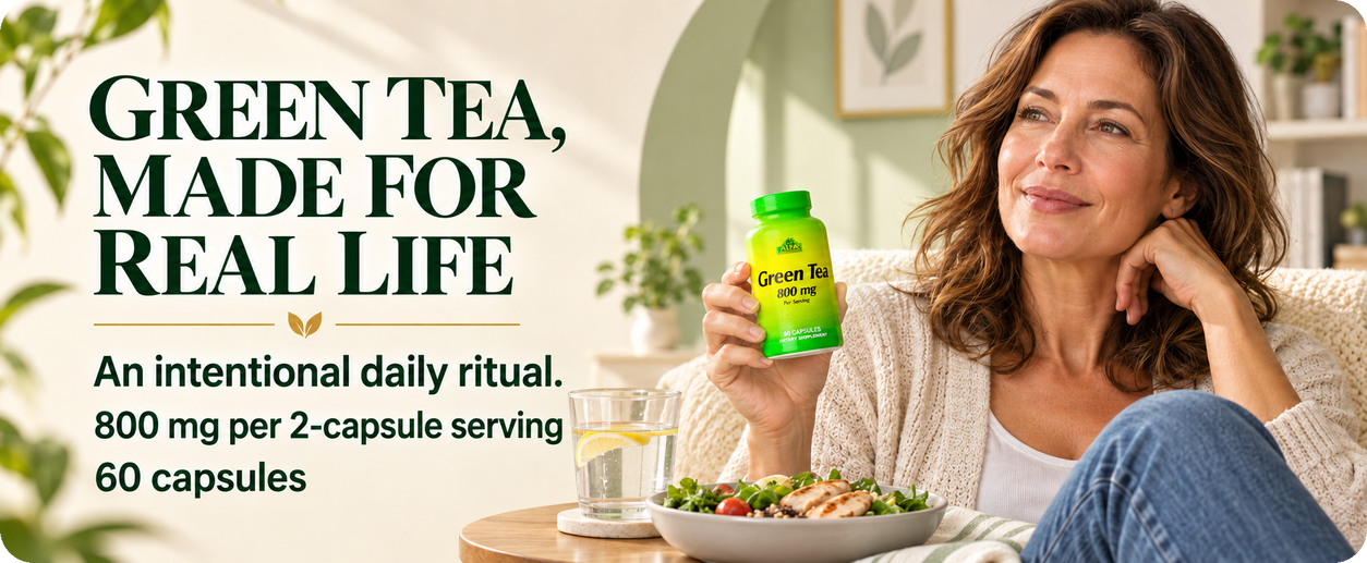 Alfa Vitamins Green Tea 800 mg as part of an everyday routine