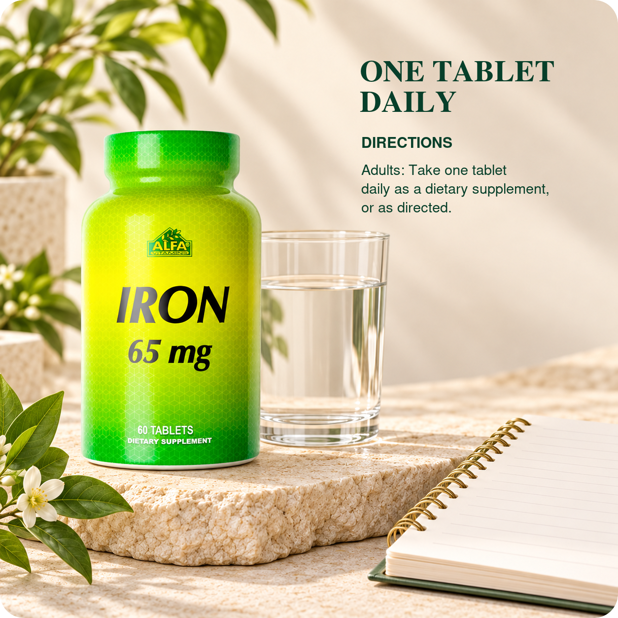 Iron verified directions and daily routine information.