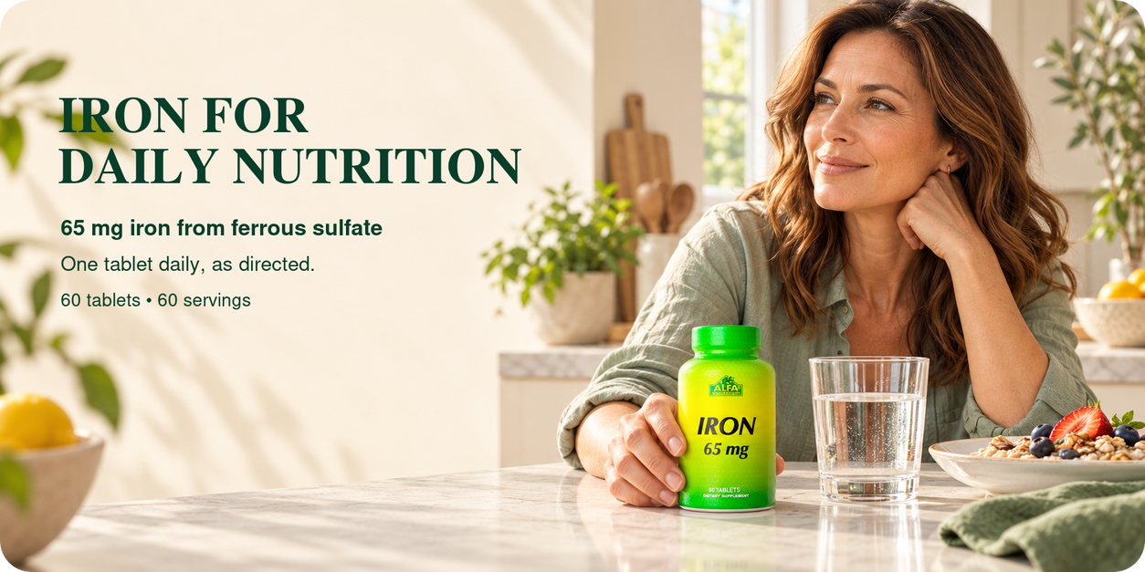 Alfa Vitamins Iron 65 mg in an informed daily routine