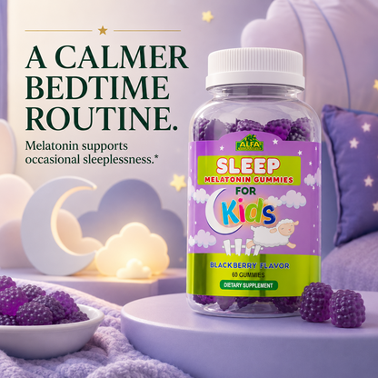 Alfa Kids Melatonin Gummies for a calmer bedtime routine