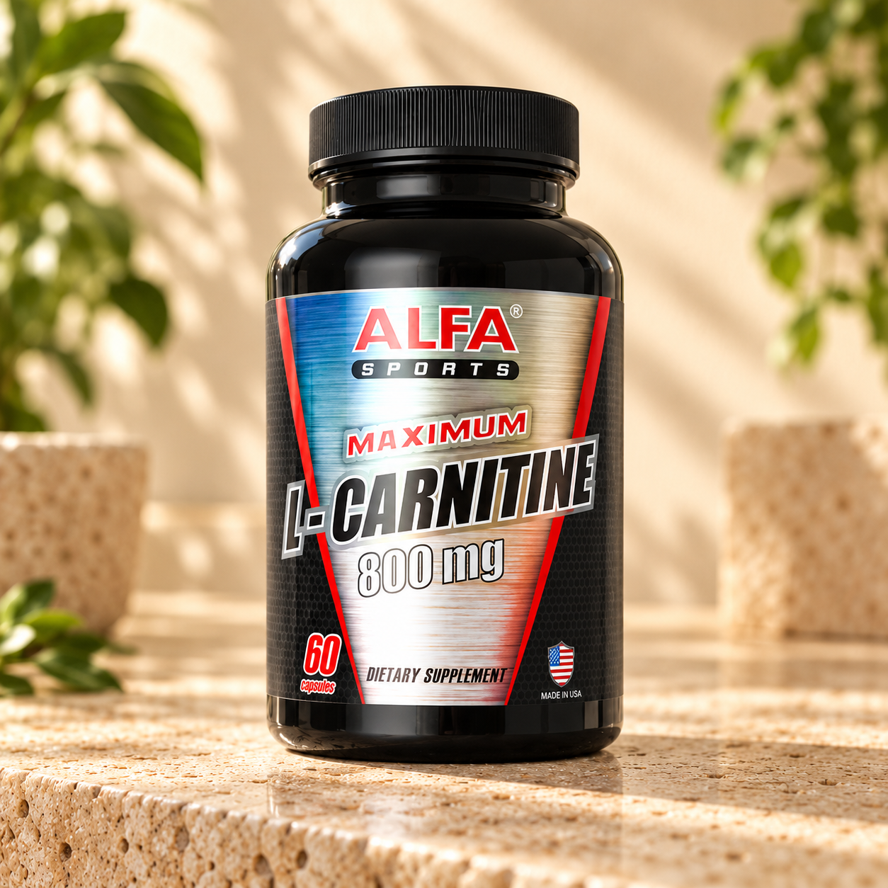 Maximum L-Carnitine 800 mg per Serving - 60 Capsules