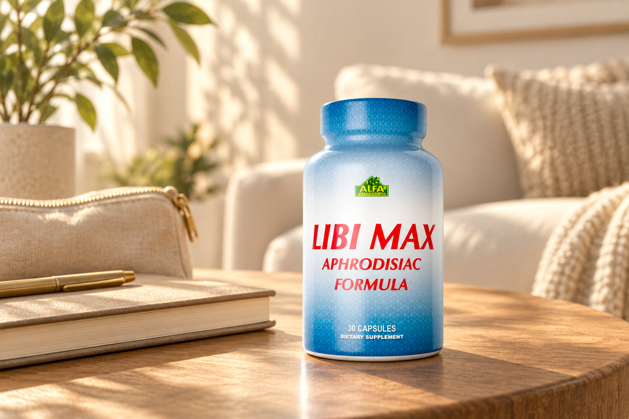 Libi Max Aphrodisiac - 30 Capsules in a warm naturally lit setting