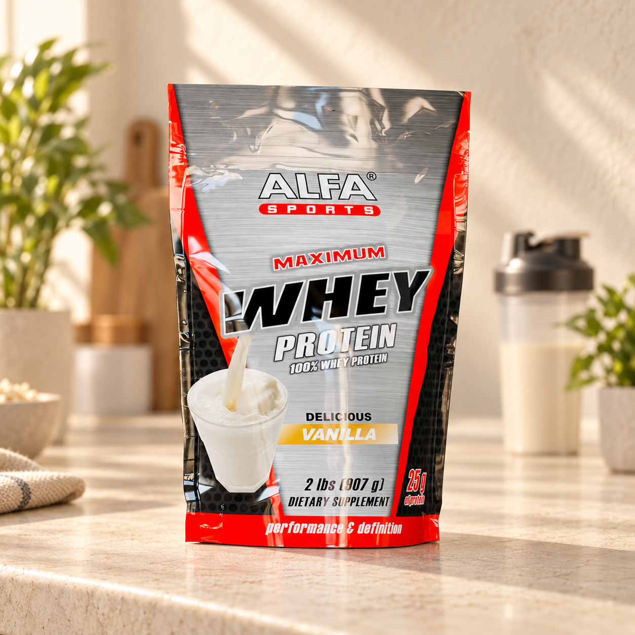 Maximum Whey Protein Powder - 2 Pounds Bag (Vanilla)