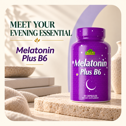 Alfa Vitamins Melatonin Plus B6 package