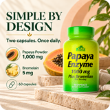 Alfa Vitamins Papaya Enzyme 1000 mg plus Bromelain as a simple addition to a daily routine.