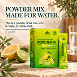 Powder IV is a powder drink mix to prepare with water