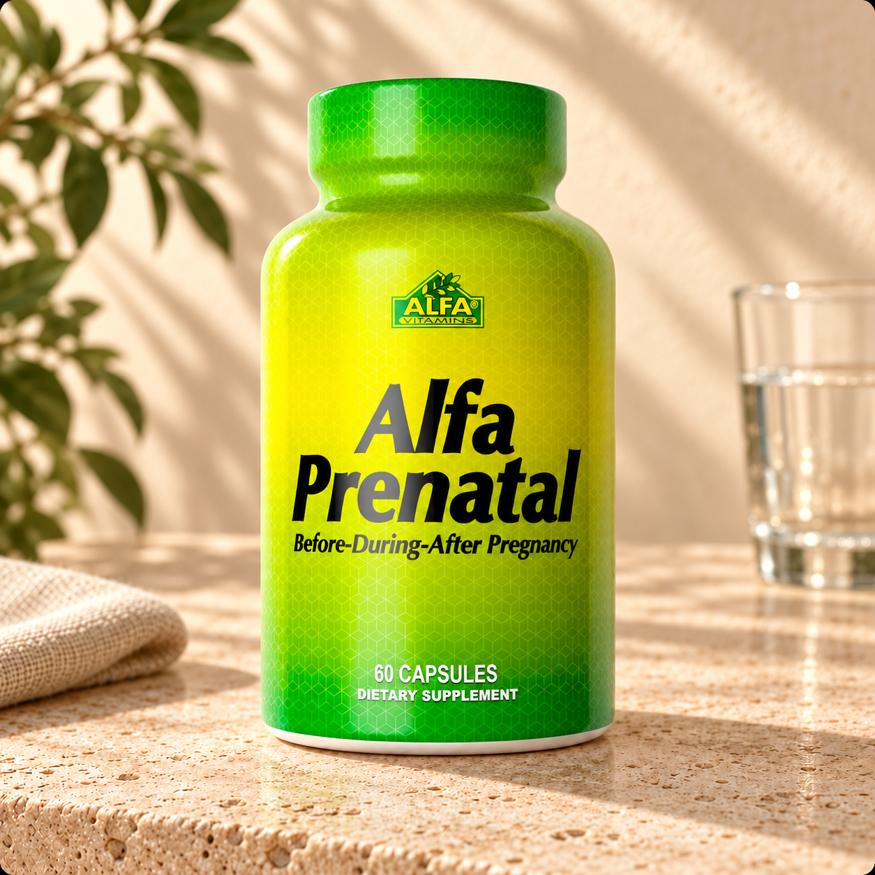 Alfa Prenatal - Before, During & After Pregnancy - 60 Capsules