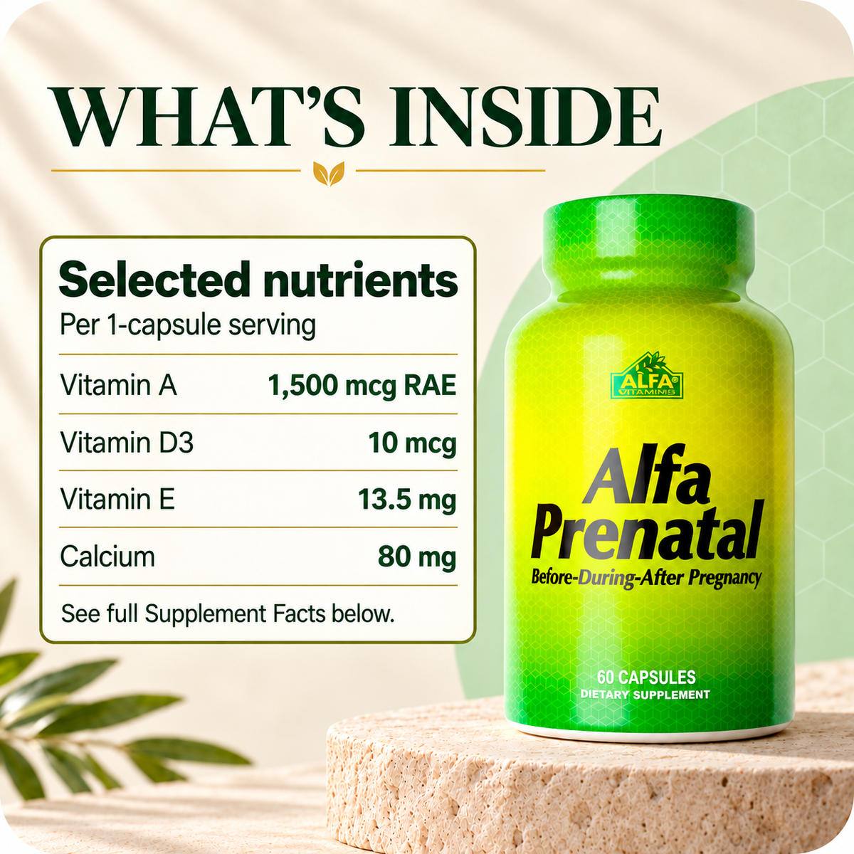 Alfa Prenatal — label details