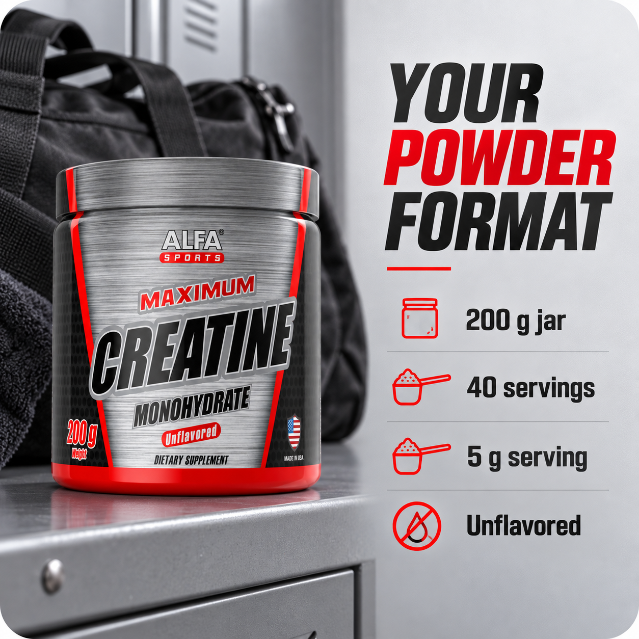 Creatine Monohydrate — format
