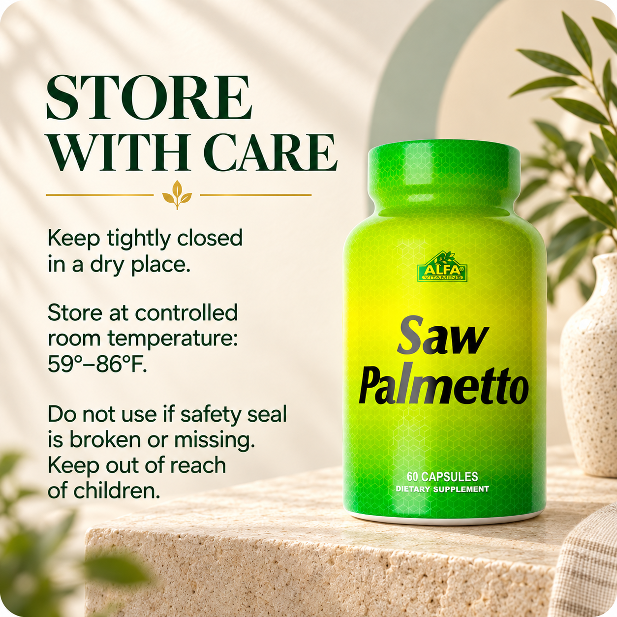 Saw Palmetto — storage