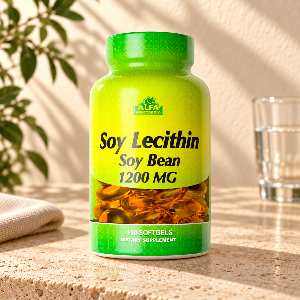 Soy Lecithin 1200 mg - 100 softgels