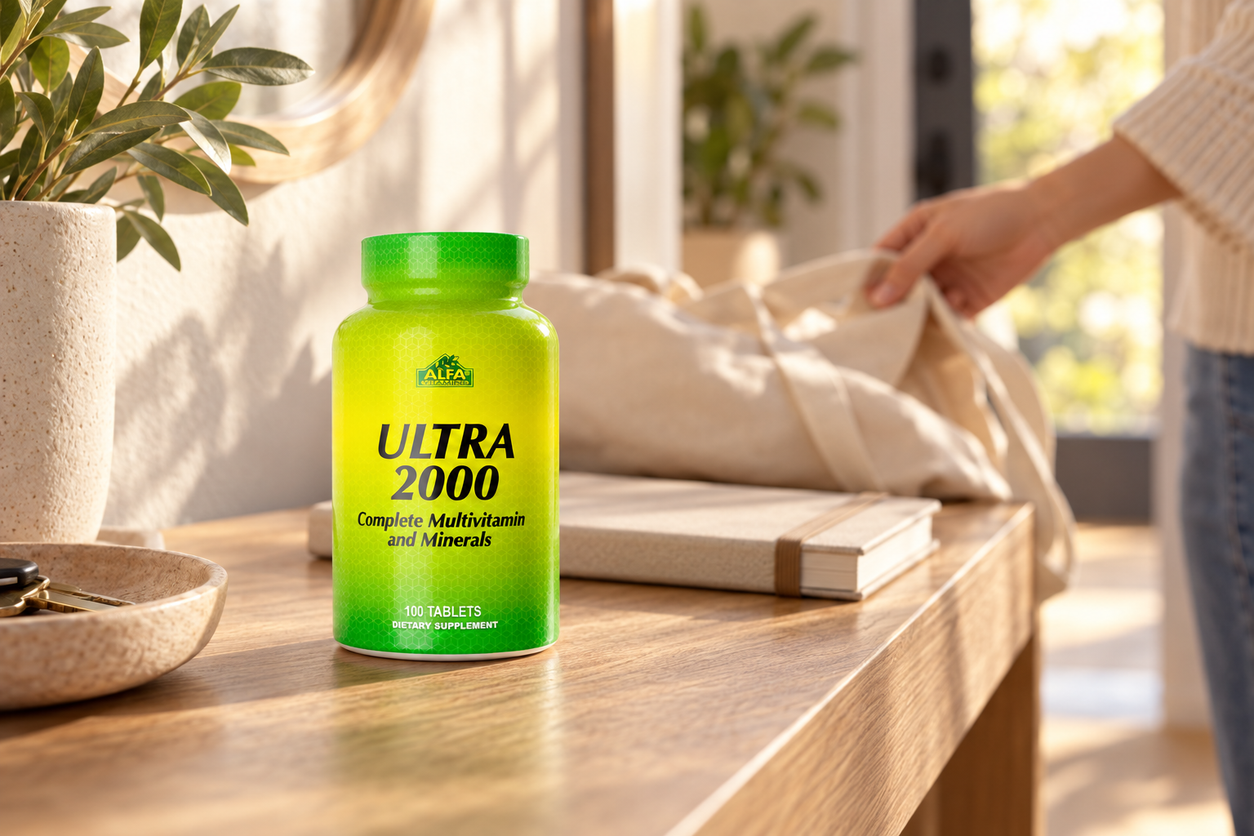 Ultra 2000 - 100 tablets in a warm everyday setting