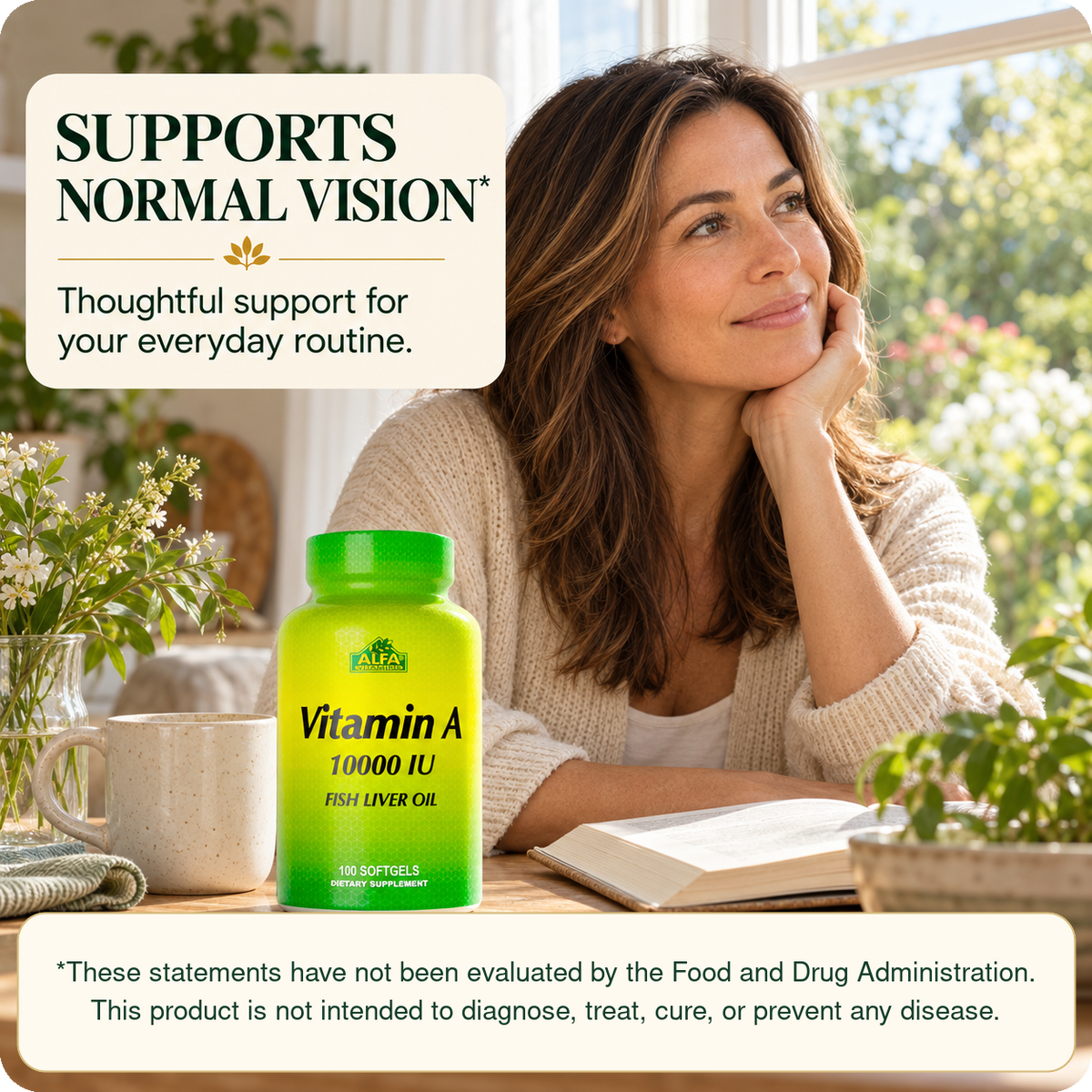 Vitamin A normal vision lifestyle support card