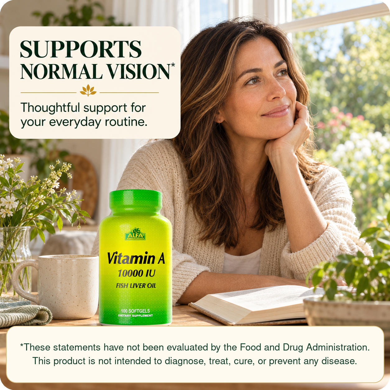 Vitamin A normal vision lifestyle support card