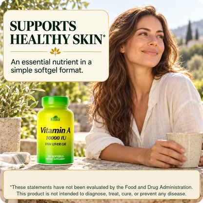 Vitamin A healthy skin lifestyle support card