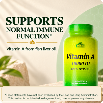Vitamin A normal immune function support card