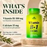 Vitamin B1 100 mg formula card
