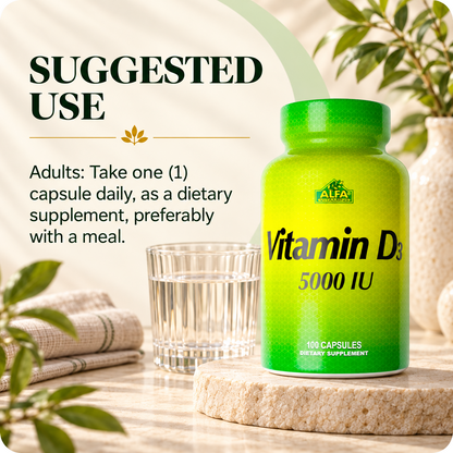 Vitamin D3 directions — one capsule daily, preferably with a meal