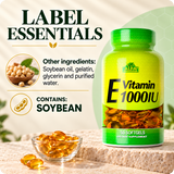Vitamin E 1000 IU label essentials card