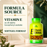 Vitamin E 1000 IU formula source card