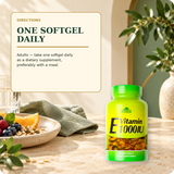 Vitamin E 1000 IU suggested use card