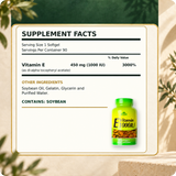 Vitamin E 1000 IU label essentials card
