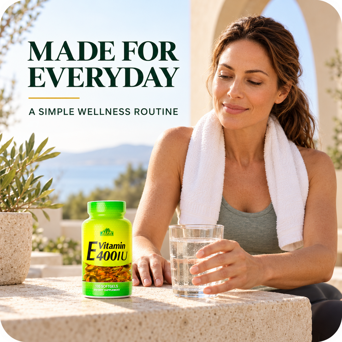 Vitamin E 400 IU in an outdoor everyday routine