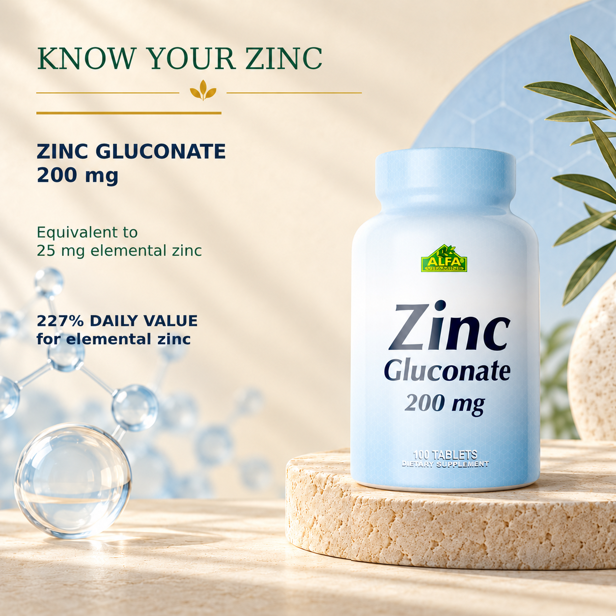 Zinc Gluconate formula clarity — 200 mg zinc gluconate equals 25 mg elemental zinc