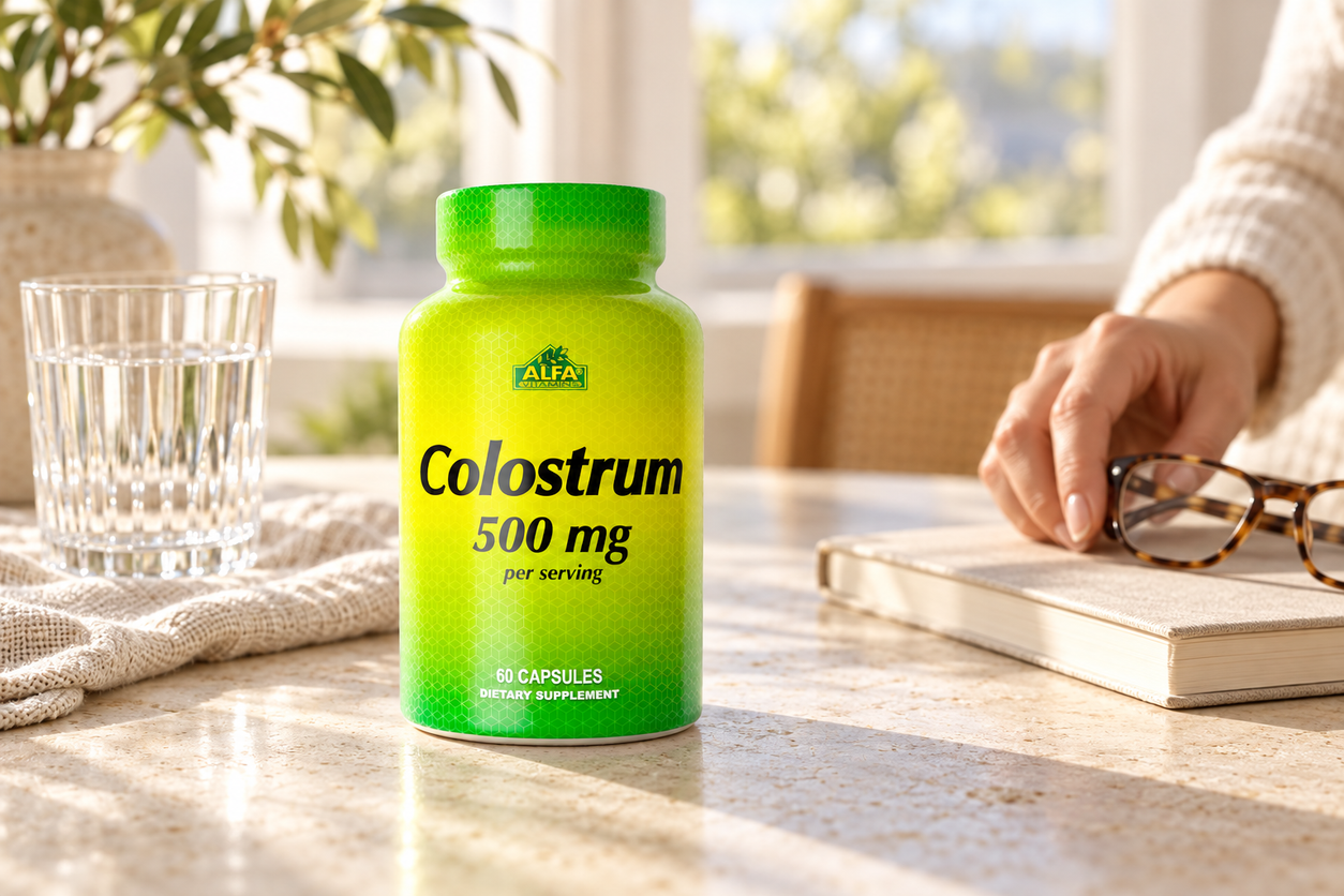 Colostrum 500 mg - 60 capsules in an everyday setting